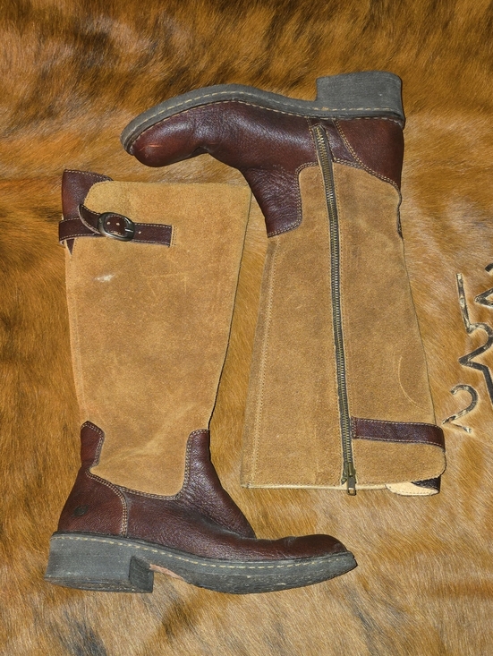 Born Shoes - Born Leather Riding Boots Size 7